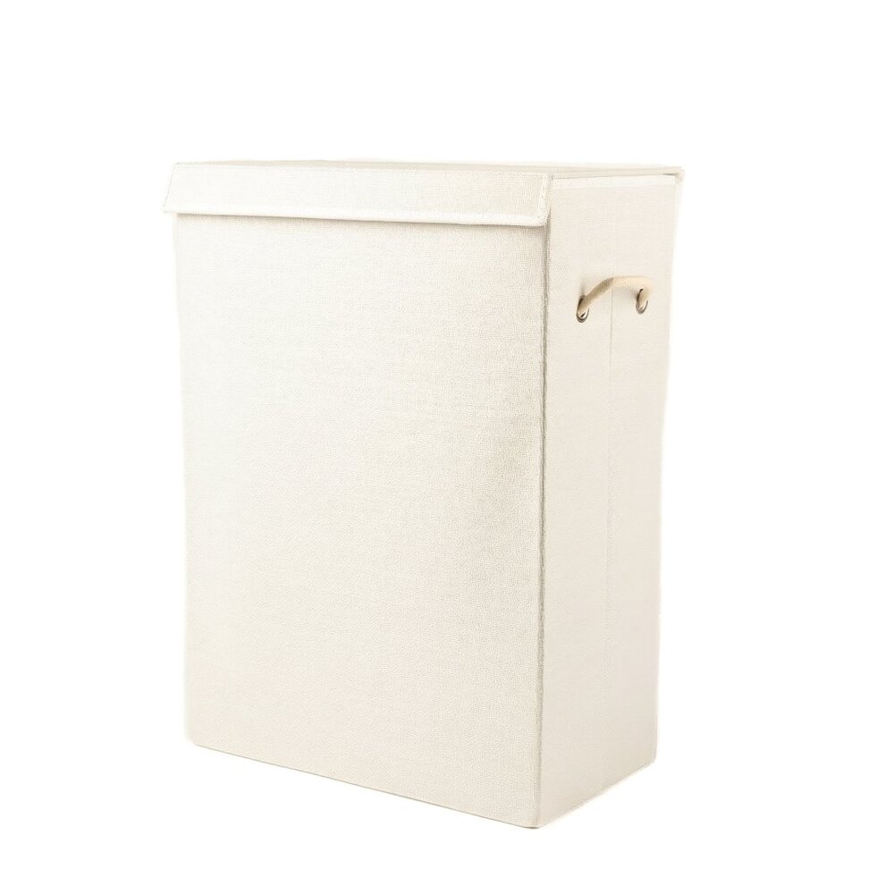 2-Pack Foldable Laundry Bin 50L 16"x8.5"x22" | Linen
